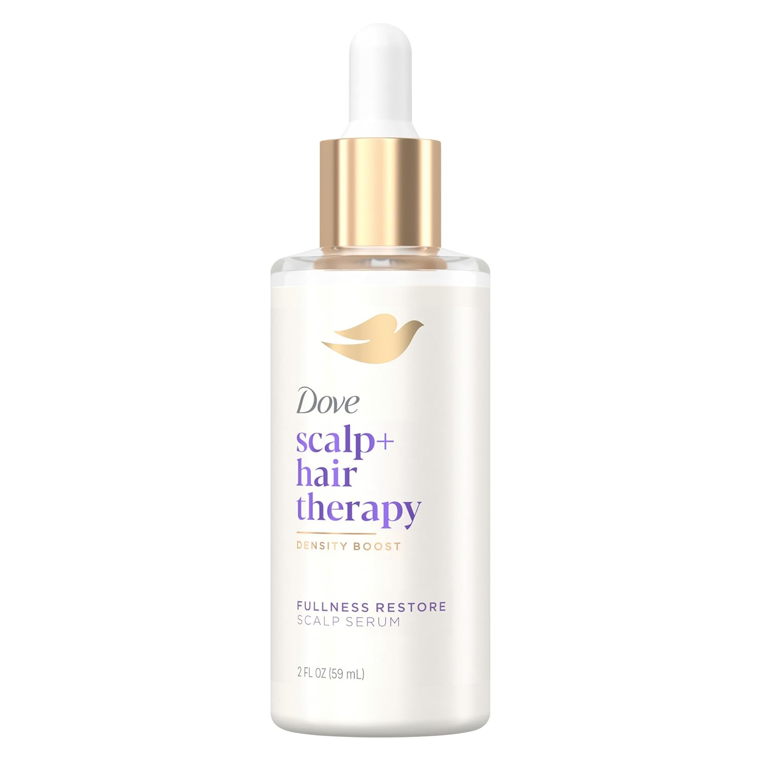 Dove Density Boost Fullness Restore Scalp Serum Scalp + Hair Therapy for Boosting Visible Hair Density, with Vitamin B3, Zinc and 0% sulfates, 2 oz