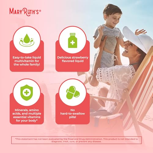 Liquid Multivitamin for Women, Men & Kids, No Added Sugar, 32 Fl Oz L593