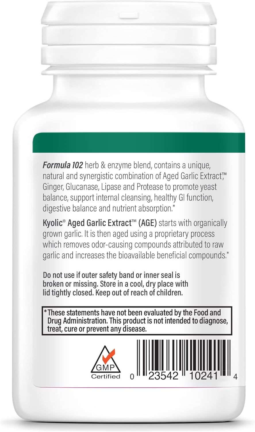 Aged Garlic Extract with Ginger and Enzyme Complex, 100 Vegetarian Capsules F6426