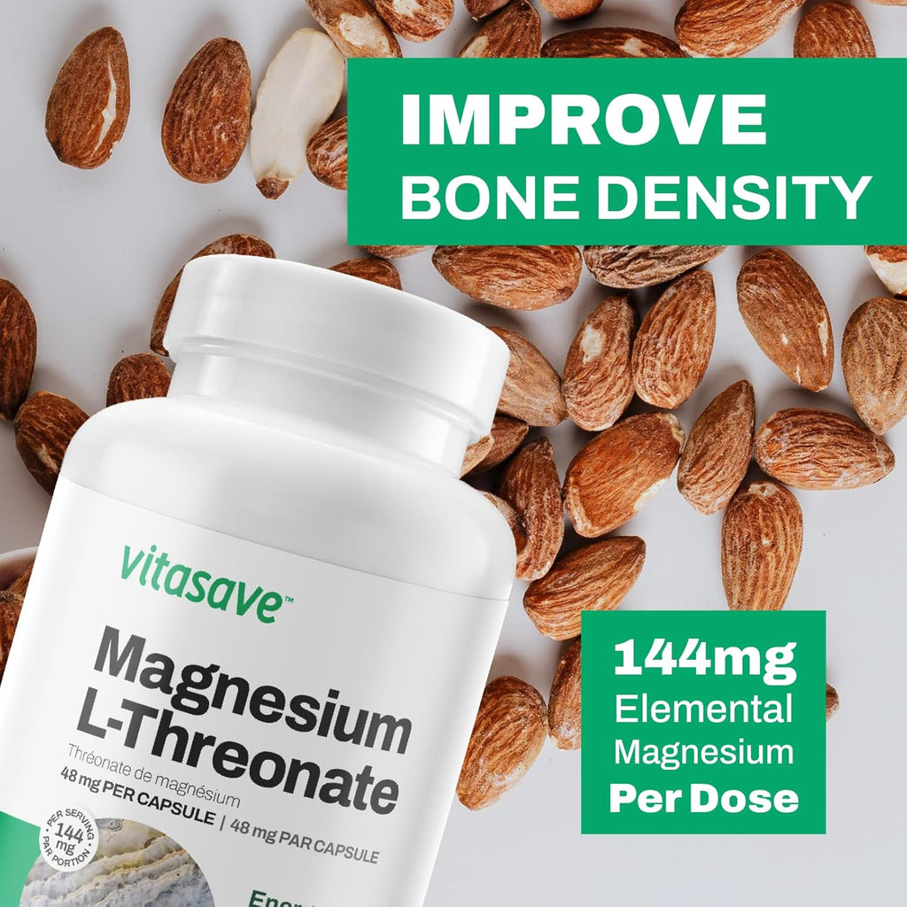 Magnesium L-Threonate 144mg, 120 Capsules A739