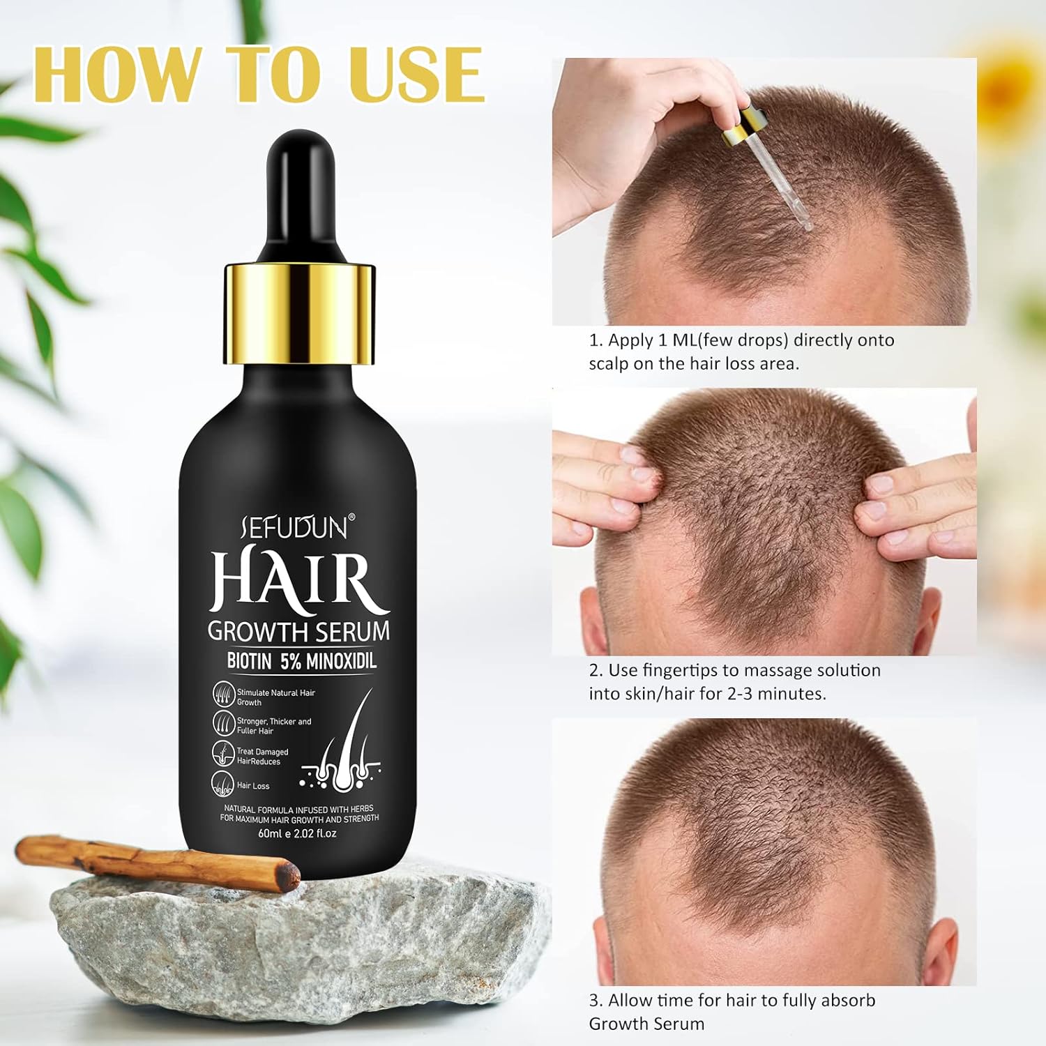 5% Minoxidil Hair Growth Serum for Men and Women D392