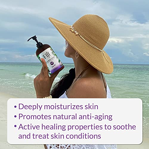 Face & Body Lotion with Coconut Oil for Dry Skin, Fragrance Free, 12 oz B66742