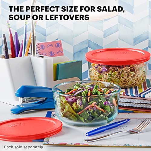 Glass Food Storage Container with BPA-Free Lids, 3 Cup A271