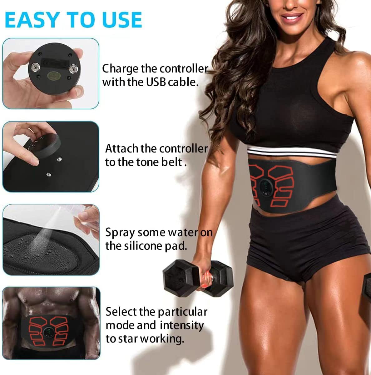 Abdominal Muscle Stimulator Toning Belt G8731