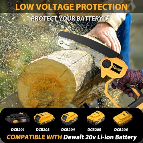 Cordless Mini Chainsaw 6 Inch for Wood Cutting and Pruning I26121
