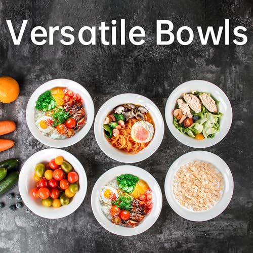 Tempered Glass Soup Bowls Set of 8, 20 oz, Microwave & Dishwasher Safe J9733