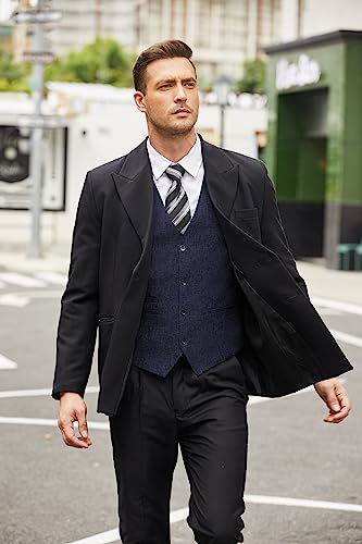 Men's Casual Business Vest Lightweight Slim Fit D86148