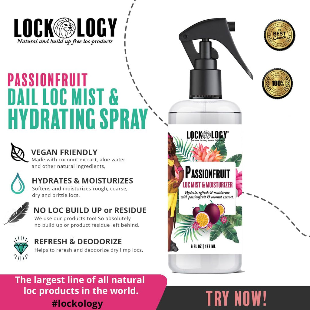 Loc Spray & Moisturizer Spray for Dreads, Passionfruit Dreadlock Care H81467