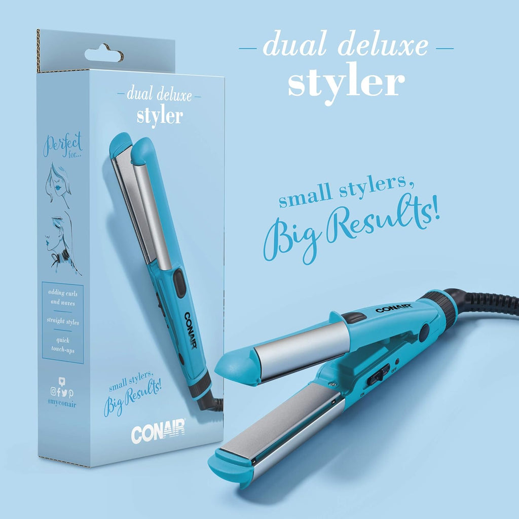 Mini Dual Styler for Curls, Waves, and Straightening V59985
