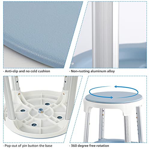 Adjustable Swivel Shower Seat for Seniors, 19-21 Inch Height O115125