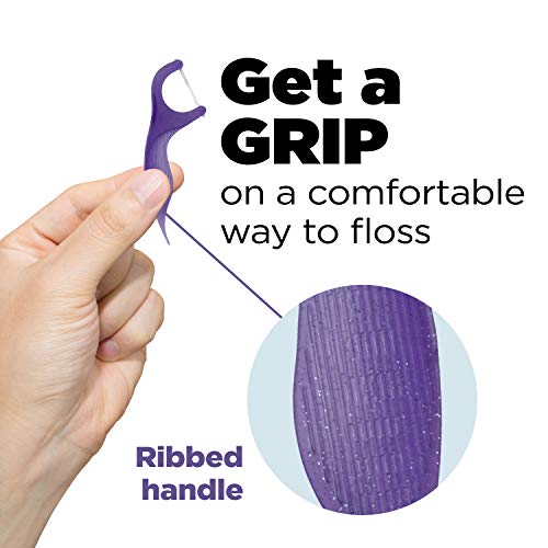 Comfort Slide Floss Picks for Tight Teeth, Extra Strong Shred-Resistant, Fresh Mint, 90 ct (6pk) L450