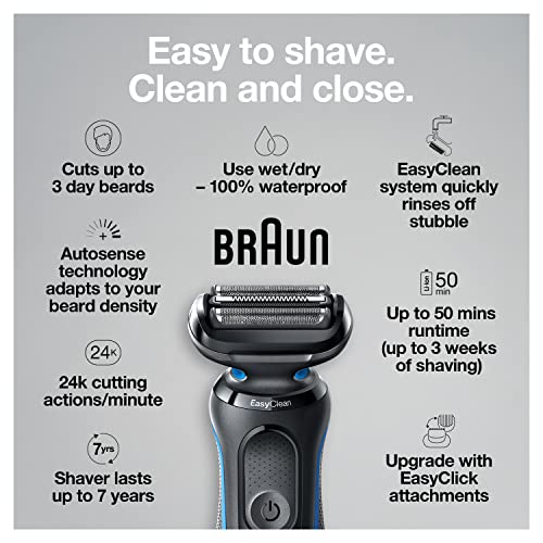 Electric Shaver with Charging Stand, Beard Trimmer, Wet & Dry W118