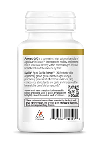 Aged Garlic Extract Formula 200, Cardiovascular & Immune, 120 Capsules N7579