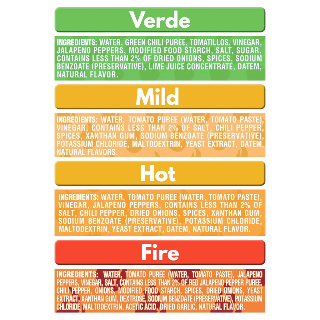 Taco Bell Glass Condiment Sauce Variety Pack, 4 CT V648