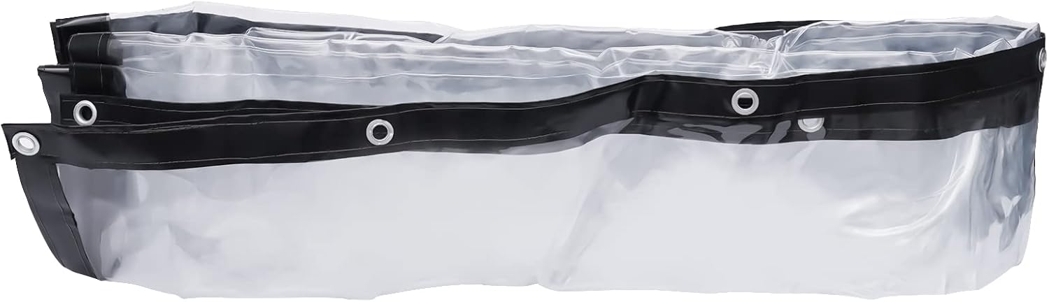 8×20FT Clear PVC Tarp Curtain Waterproof Patio Enclosure J408
