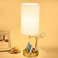 Dreamholder Touch Control USB Table Lamp, Upgraded 3-Way Dimmable Bedside Desk Lamp with USB C & A Charging Ports and AC Outlet, Nightstand Lamp for Bedroom, Dimmable 9W LED Bulb Included