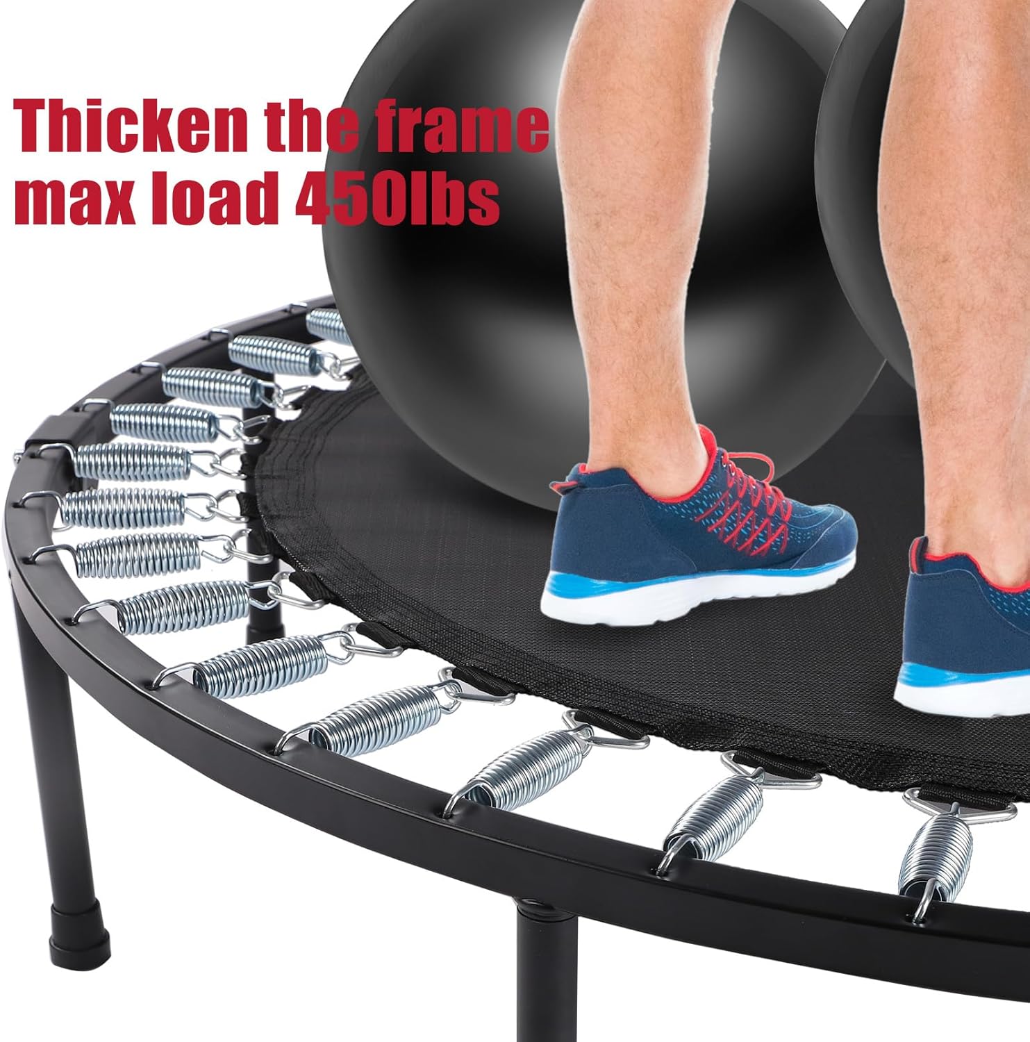 Foldable Mini Exercise Trampoline for Adults, 40/50 Inch Portable Fitness Trampoline T5436