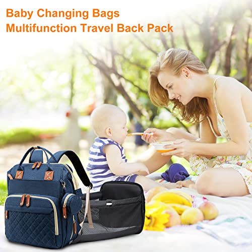 Waterproof 3 in 1 Diaper Backpack with Foldable Changing Pad, Grey G6485