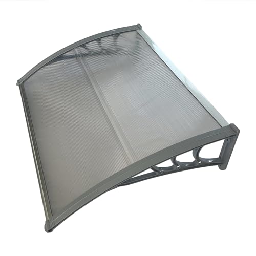Window Awning Door Canopy 39"x31.5" Patio Rain Shelter Cover, Polycarbonate Outdoor UV Protection K4324