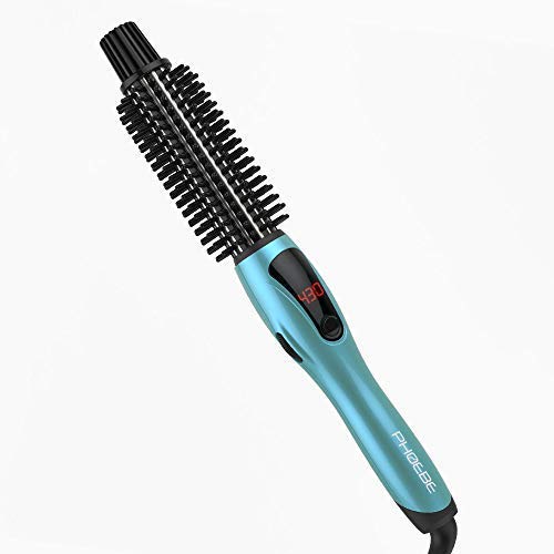 Curling Iron Brush, Dual Voltage Travel 1 Inch Ceramic Tourmaline Ionic Hair Curler Z3094
