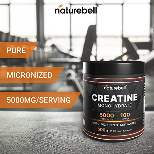 Creatine Monohydrate Powder 500 Grams, Unflavored, Micronized Q566597