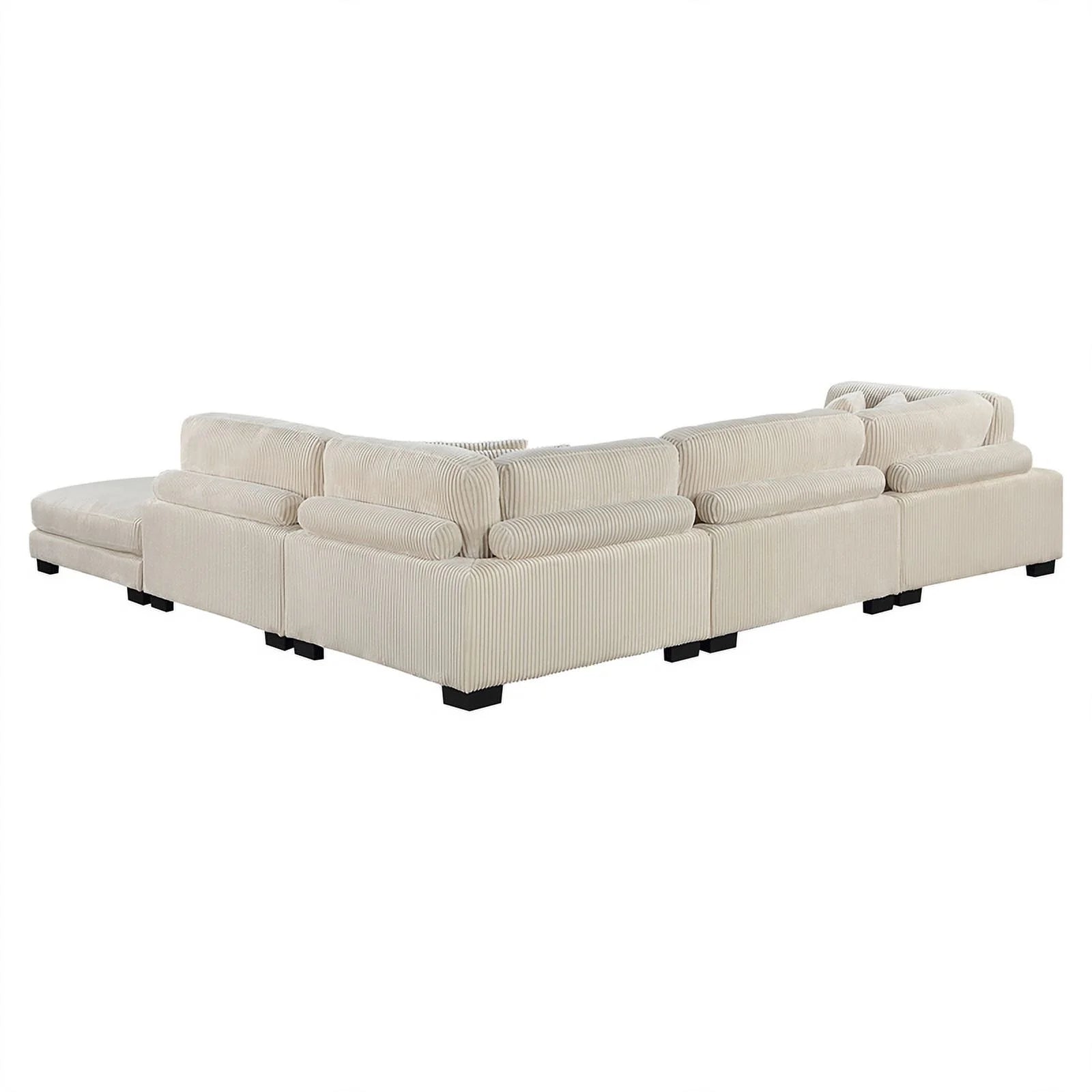 Modular Sectional Sofa in Beige Corduroy G142396