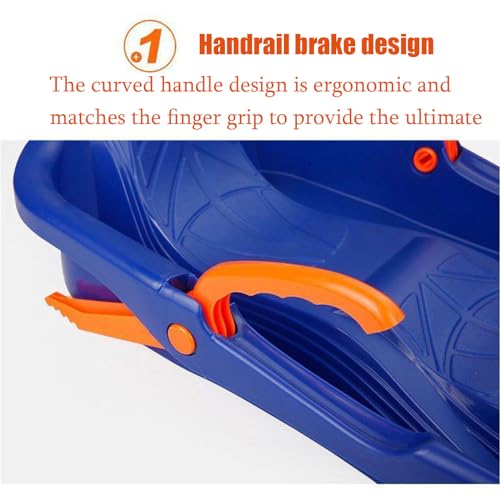 Plastic Snow Sled with Pull Rope and Handles for Winter D3491