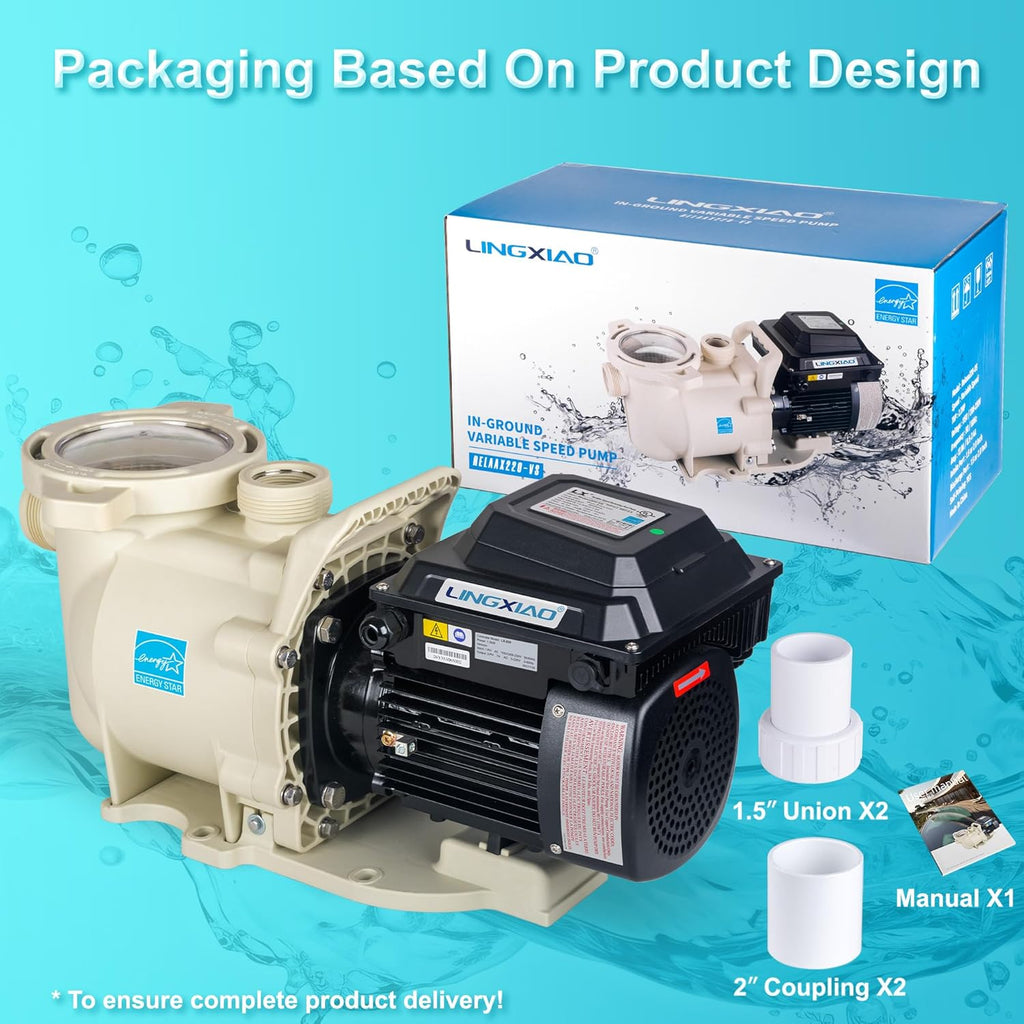 Variable Speed Pool Pump Inground 2HP with Filter Basket M40902
