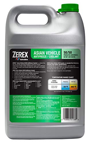 Asian Vehicle Red 50/50 Prediluted Antifreeze/Coolant 1 GA R50372
