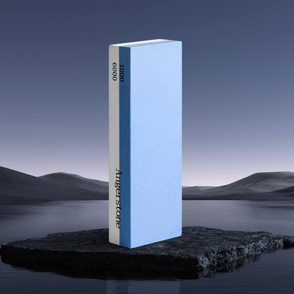 Knife Sharpening Stone 1000/6000 Grit Whetstone with Non-Slip Base N9115