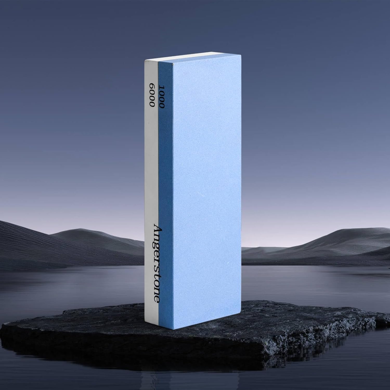 Knife Sharpening Stone 1000/6000 Grit Whetstone with Non-Slip Base N9115