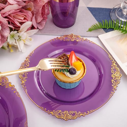 Gold Plastic Dinnerware Set for 50 Guests R298