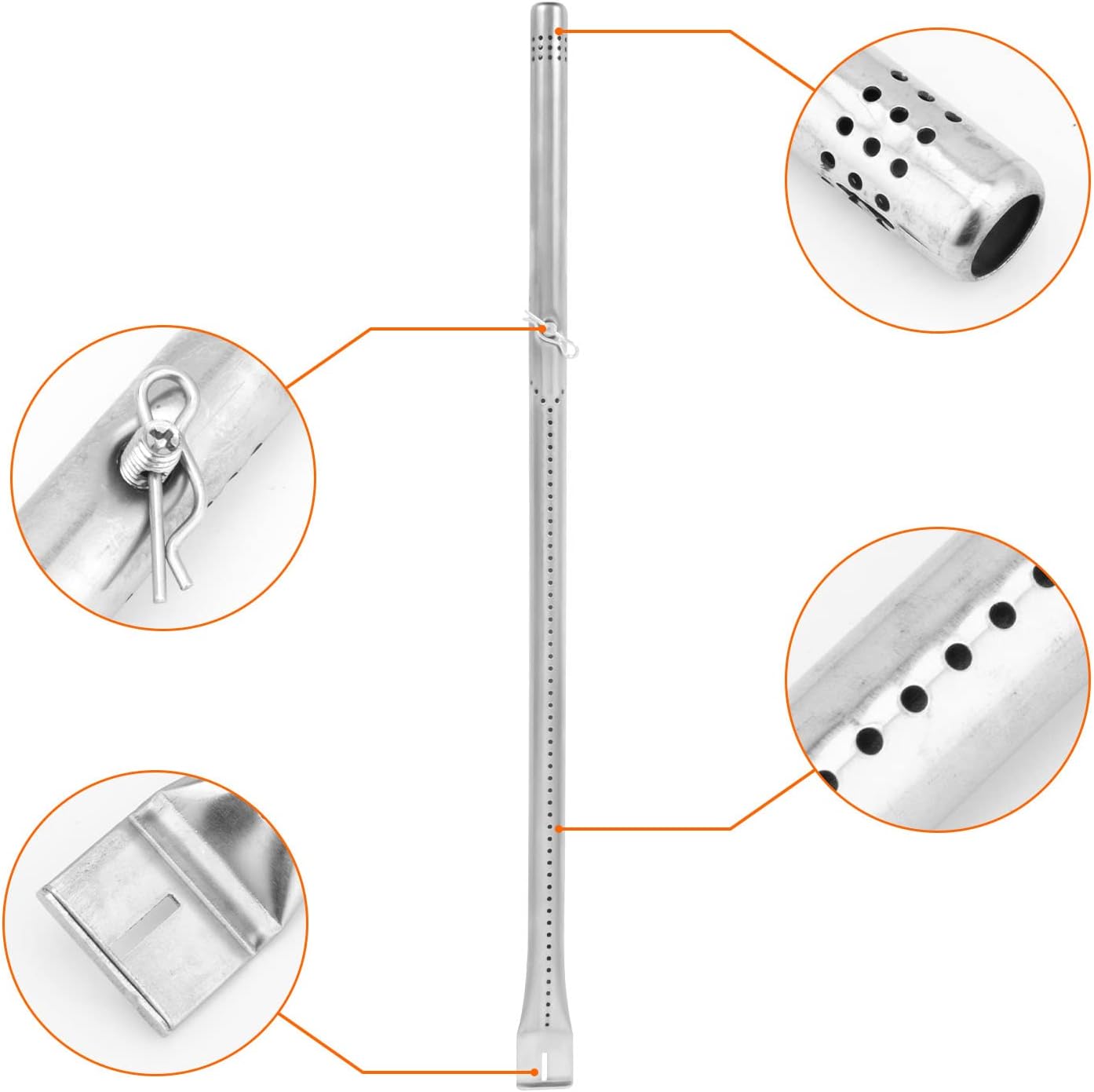 Grill Part Kit for 3 Burner Grills, Heat Plates, Burners, Crossover Tube, Ignition A63620