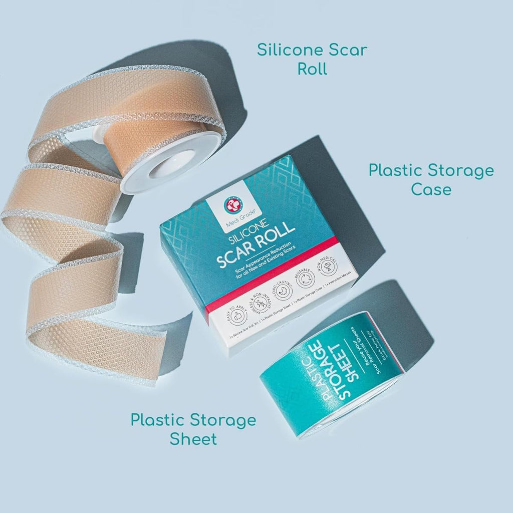 Silicone Scar Sheets, 80 Inches Long, Reusable with Storage Case L347