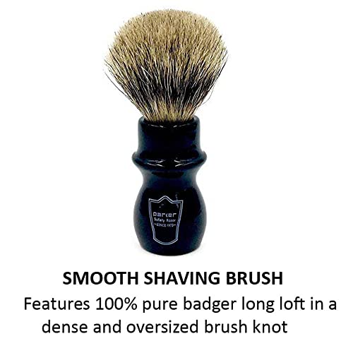 Shaving Brush with Stand – Pure Badger Bristles – Extra Dense and Firm W50432