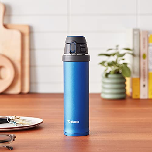 Stainless Steel Flip-and-Go Mug, 20 oz, Cobalt Blue A25306