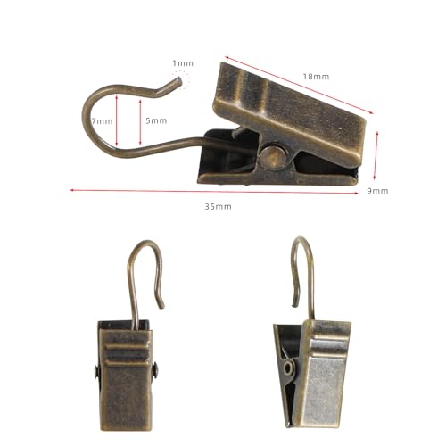 24pcs Stainless Steel Curtain Clips for Hanging Photos, Lights & Decor L2309