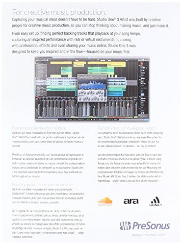 Studio One 3 Artist Recording and Production Software M2983