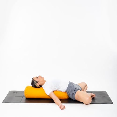 Round Cotton Yoga Bolster for Back Support S518696