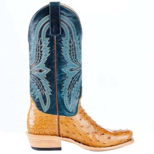 Women's Full Quill Ostrich Snub Toe Boot X6150