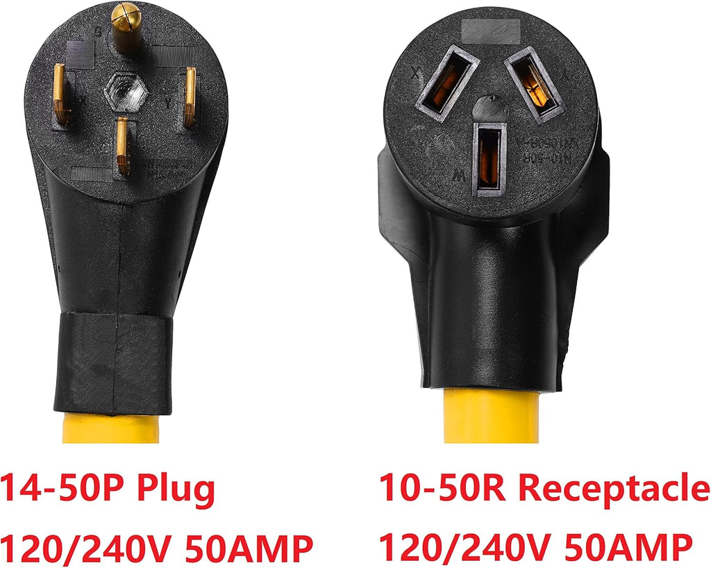 NEMA 14-50P to 10-50R 50 Amp 4 Prong to 3 Prong Adapter Y215