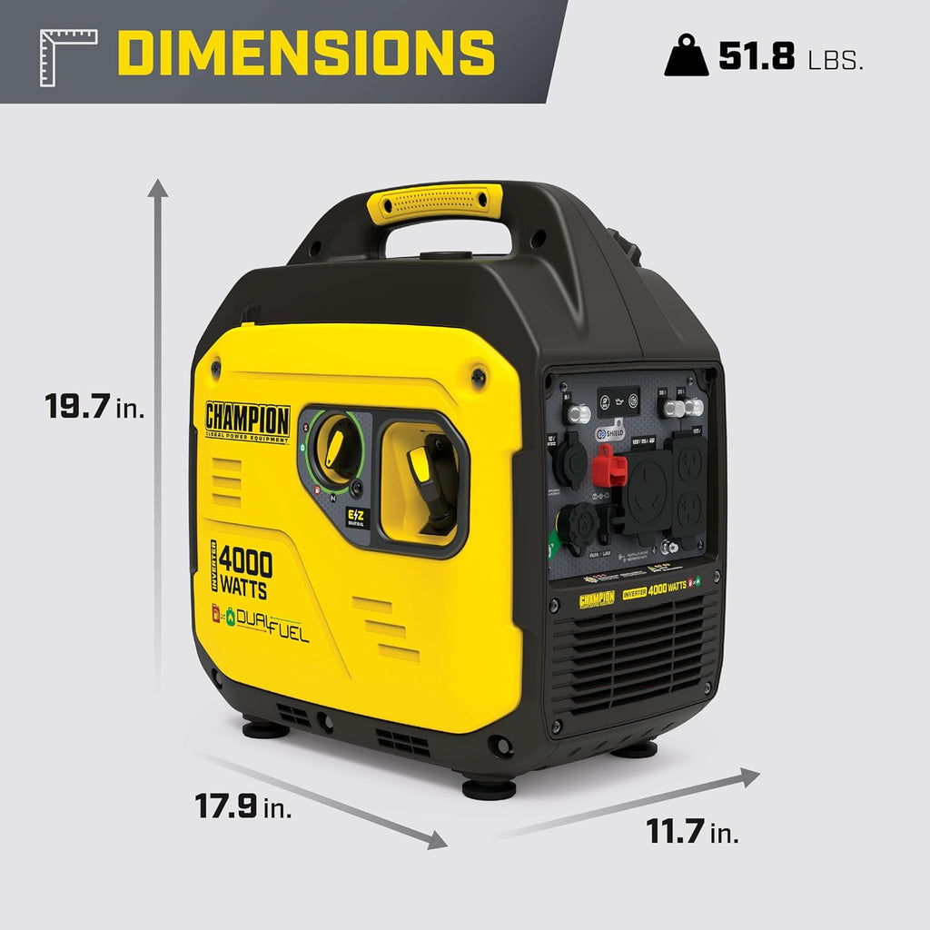 4000-Watt Dual Fuel RV Ready Portable Inverter Generator N171166