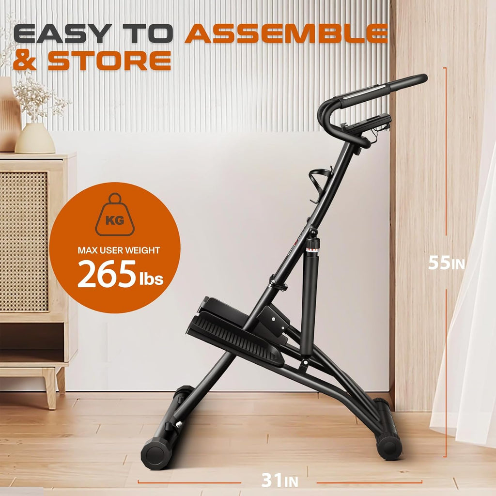 Stepper for Home Cardio & Climbing Training, Hydraulic Fitness Stepper with 12-Level Cylinders and LCD Monitor D73391