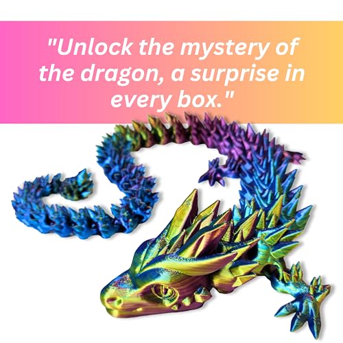 30" Color-Changing Articulated Dragon 3D Printed S846