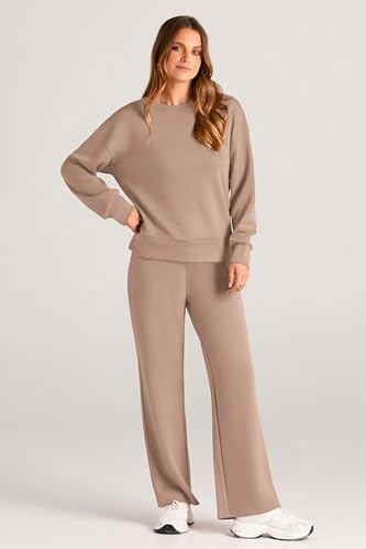 Women's 2 Piece Lounge Set Long Sleeve Tops and Pants S2586