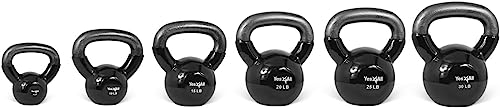 Vinyl Coated Kettlebell Weight Set for Full Body Strength Training N968241