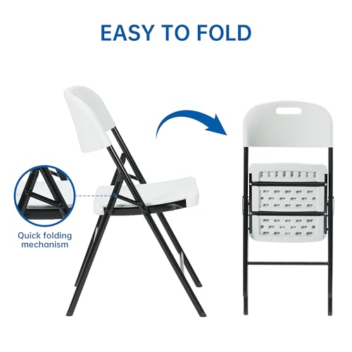 Folding Chairs for Events, White Steel Dining Chairs B863070