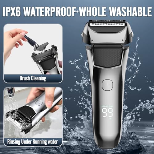 Rechargeable Electric Razor for Men with Beard Trimmer H73763