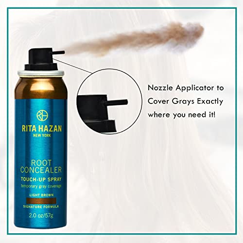 Root Concealer Touch Up Spray - Quick Drying, Water-Resistant Temporary Hair Color for Gray Roots - 2 oz L850477
