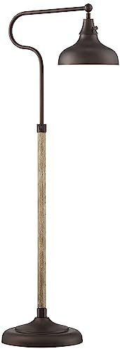 Rustic 57" Tall Pharmacy Floor Lamp with Adjustable Dome Shade M481